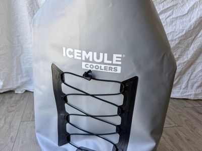IceMule Pro XL Gray Roll-top Backpack Camping Hiking Travel Cooler 33L