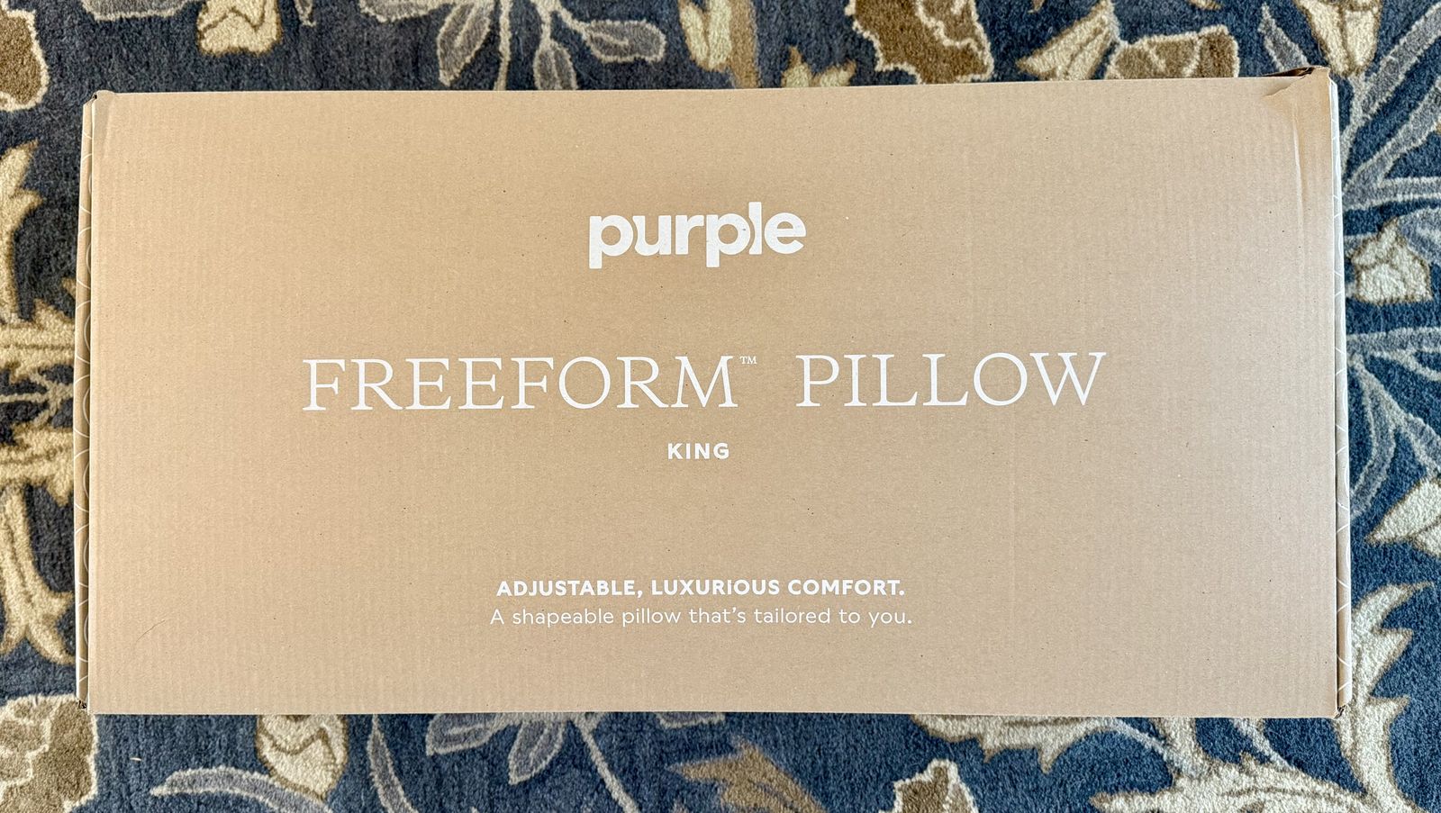 NEW in Box: Two Purple Freeform Pillows - King Size
