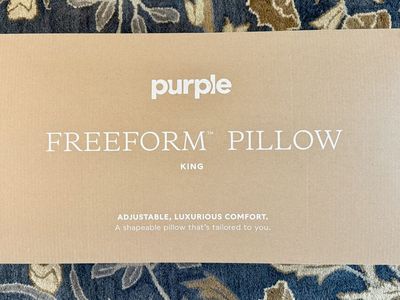 NEW in Box: Two Purple Freeform Pillows - King Size