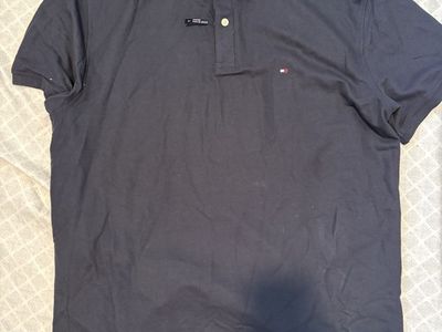 Tommy Hilfiger Men's Regular Fit Polo Shirt - XL, Navy Blue