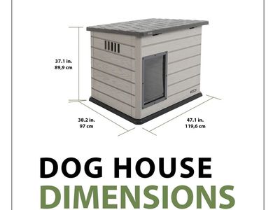 Lifetime Dog House with built in heater. Weather-Resistant, Vented, Removable Partition