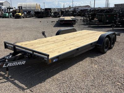 7x20 Lamar CE Flatbed Car Hauler Trailer - 7K GVWR - Dovetail