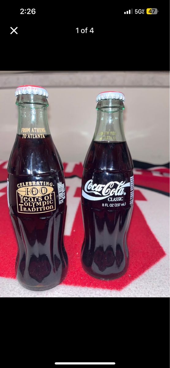 Vintage Coca-Cola Classic 8oz Bottles - 1996 Atlanta Olympics 6-Pack