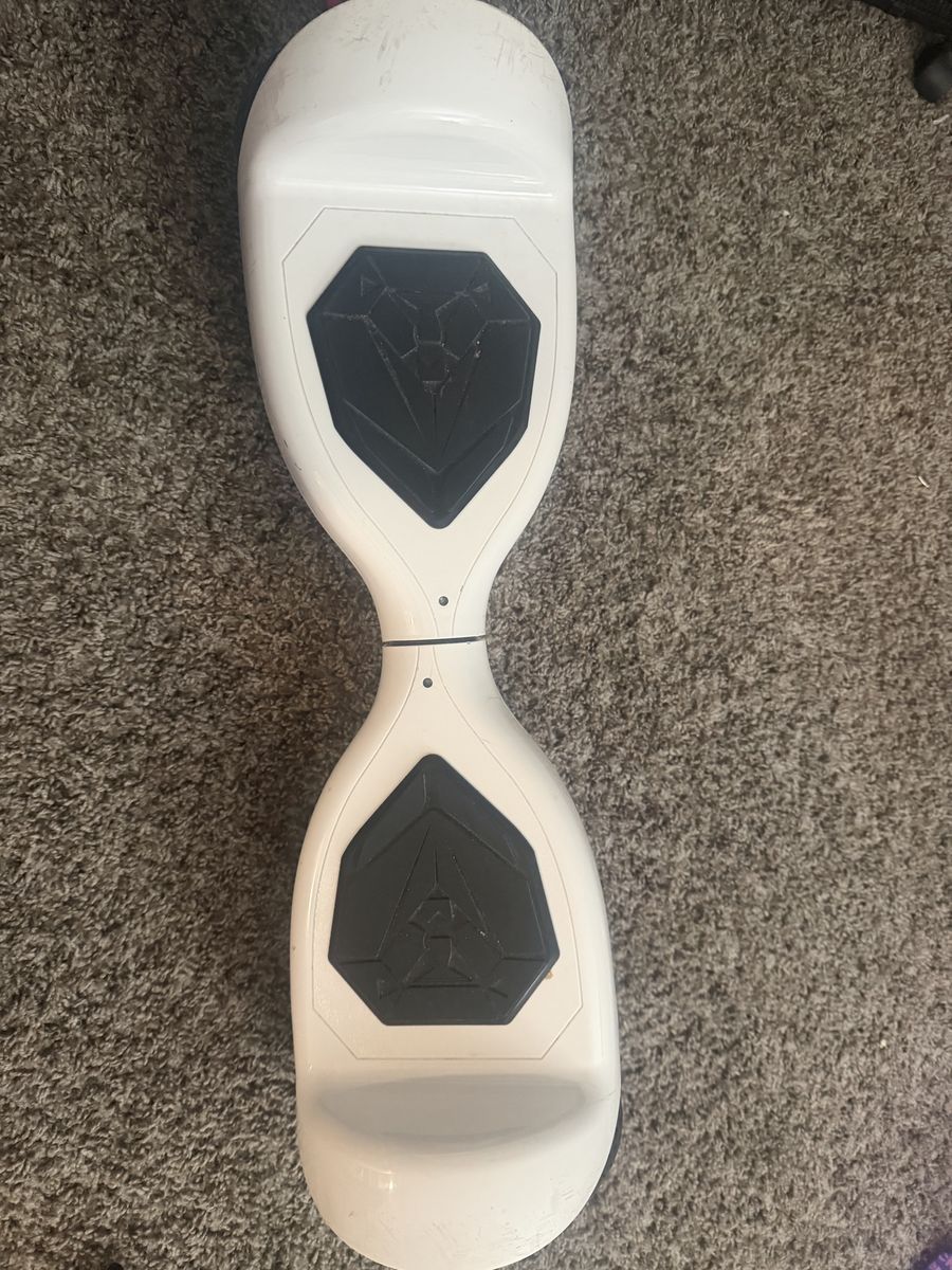 White Hoverboard Self-Balancing Scooter with Black Footpads
