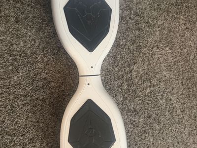 White Hoverboard Self-Balancing Scooter with Black Footpads