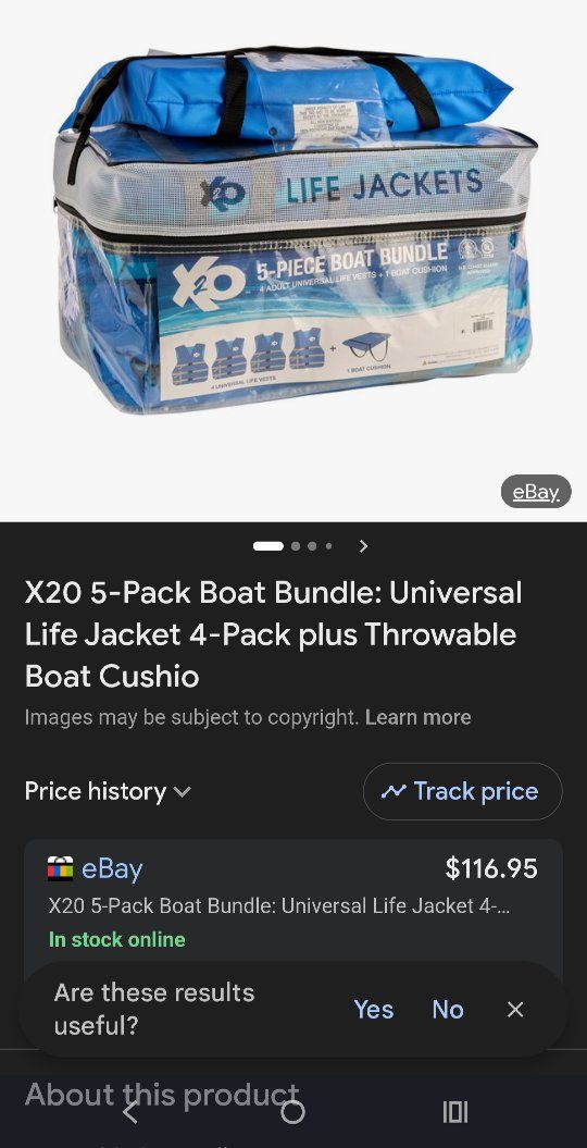 X20 5-Piece Boat Bundle - 4 Adult Life Jackets