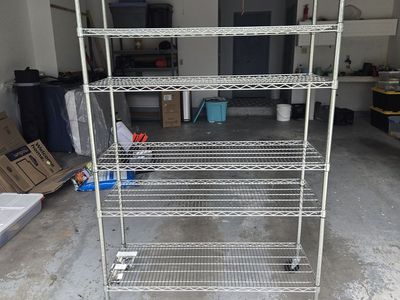 Costco Trinity Heavy Duty 6-Tier Wire Shelving w/ Locking Casters