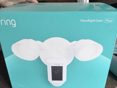 Ring Floodlight Cam Plus Wired Outdoor Security Camera in White