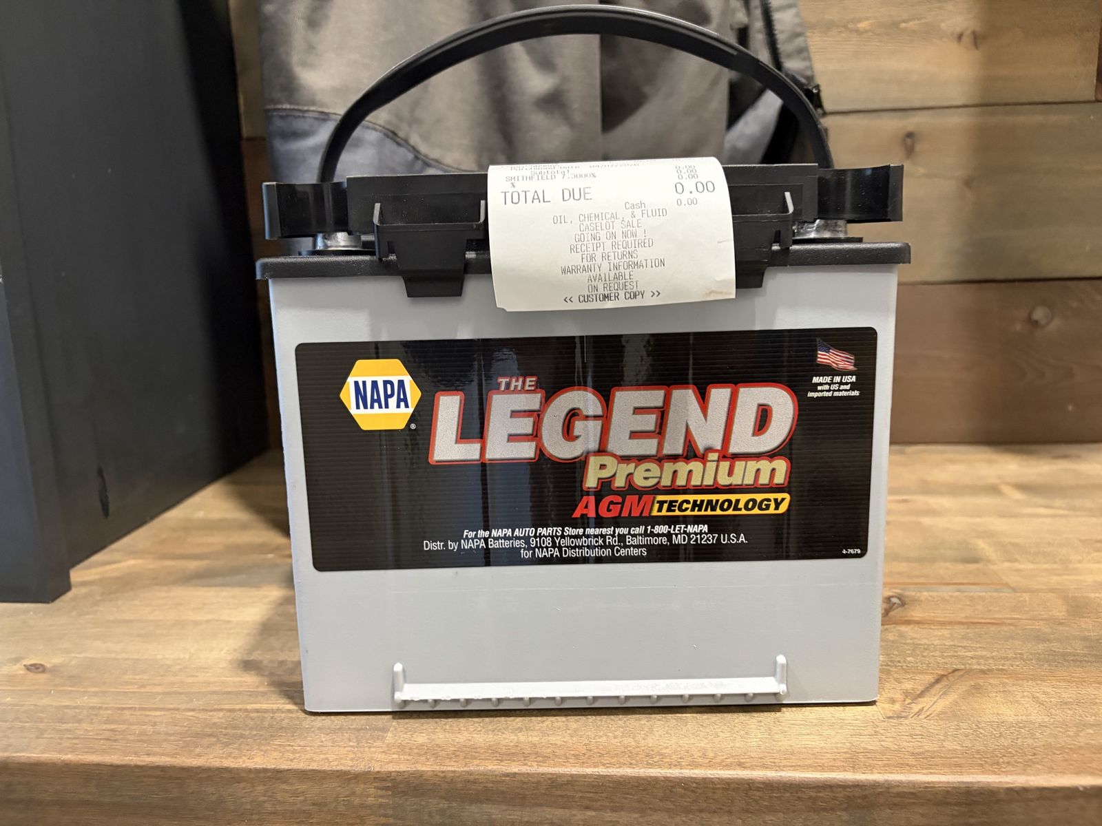 Brand new NAPA, the legend premium AGM technology battery