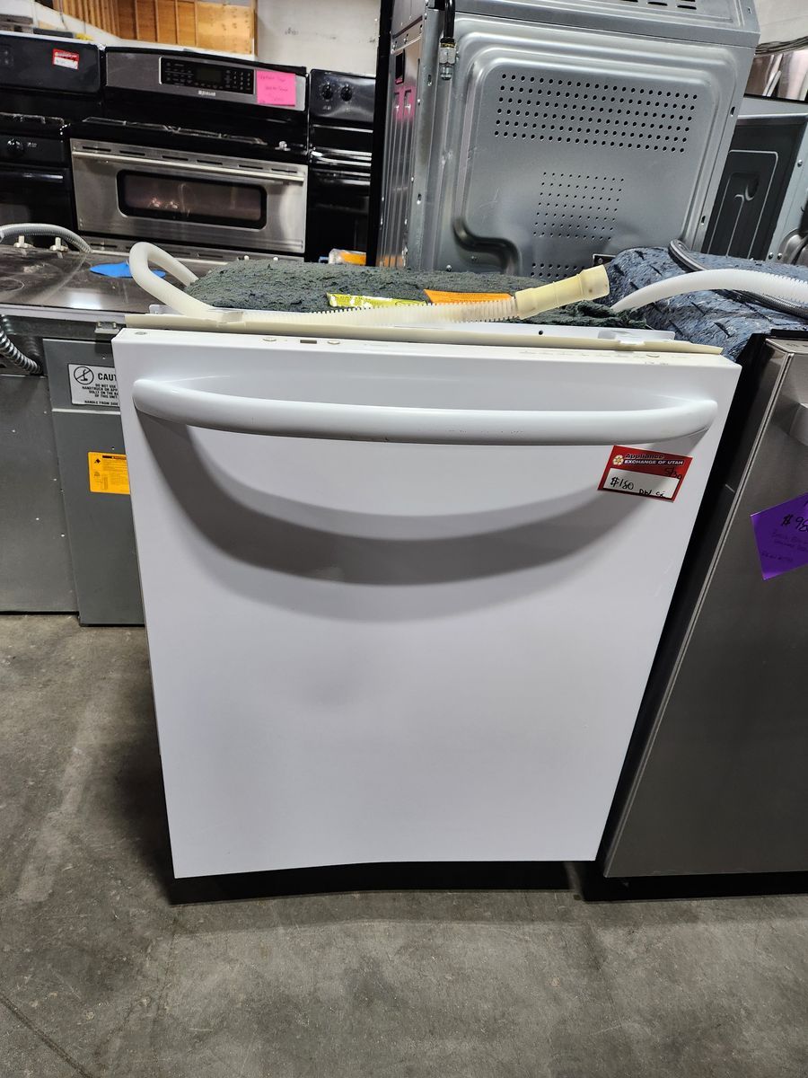 GREAT GE WHITE DISHWASHER STAINLESS STEEL INSIDE! W-WARRANTY