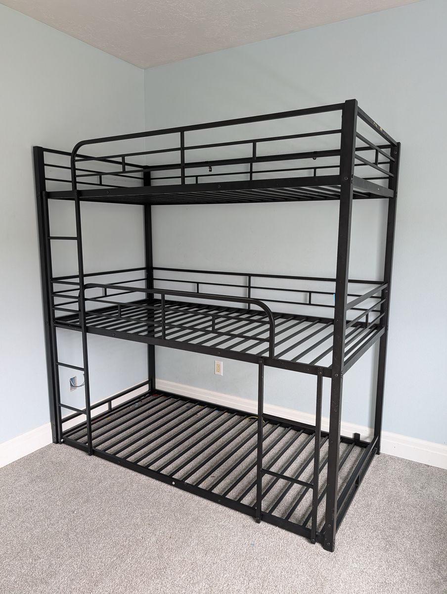 Triple bunk bed frame