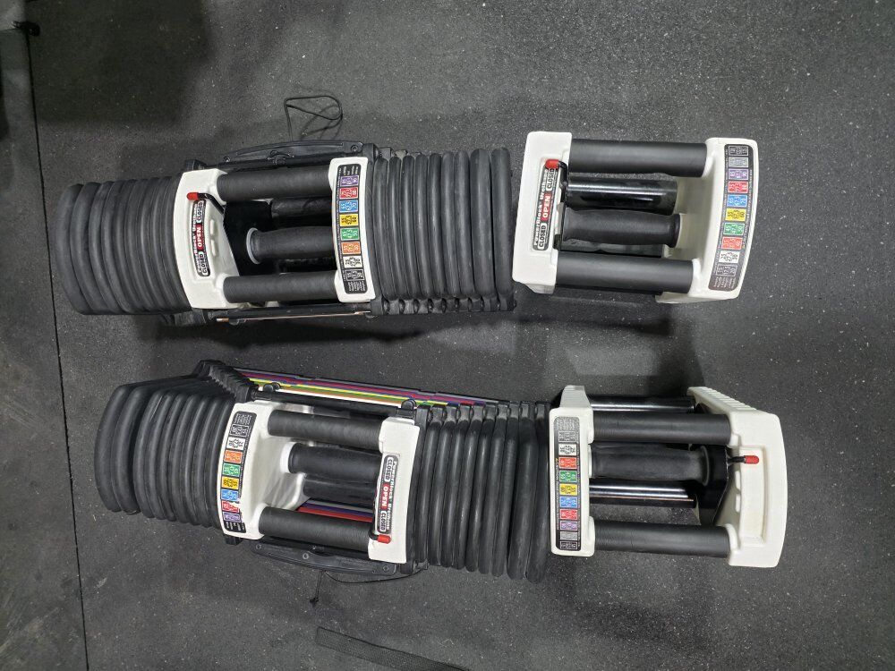 Power Block 125lb Urethane coated Dumbbells