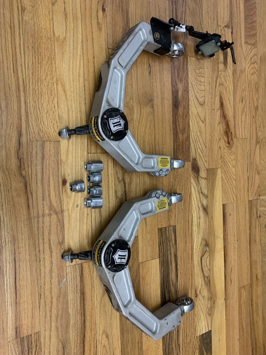 Icon Vehicle Dynamics Delta Joint Billet Upper Control Arms for 2021-2025 Ford F150 F-150 Icon 98507DJ