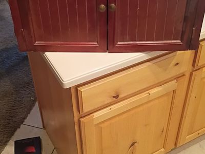 Portable Wooden cabinet with drawers and shelves inside