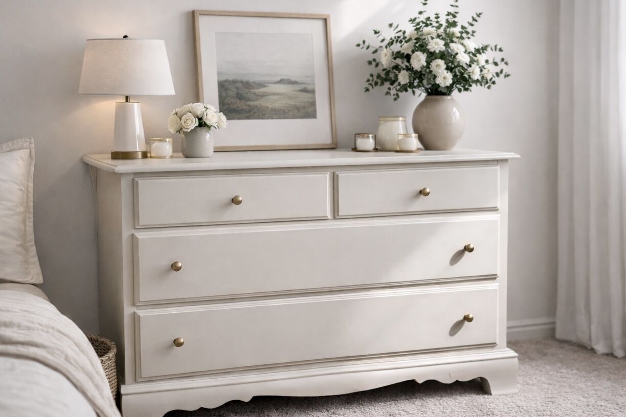 Elegant Cream 3 Drawer dresser