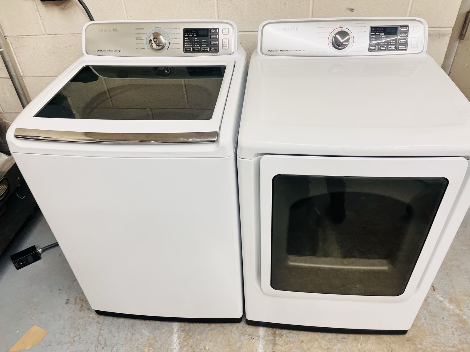 Samsung top load washer and dryer set