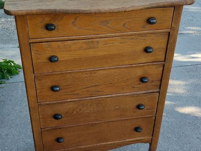 Antique Oak Dresser 5 Drawer