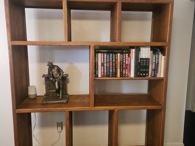 Oak Wood Large Storage Bookshelf