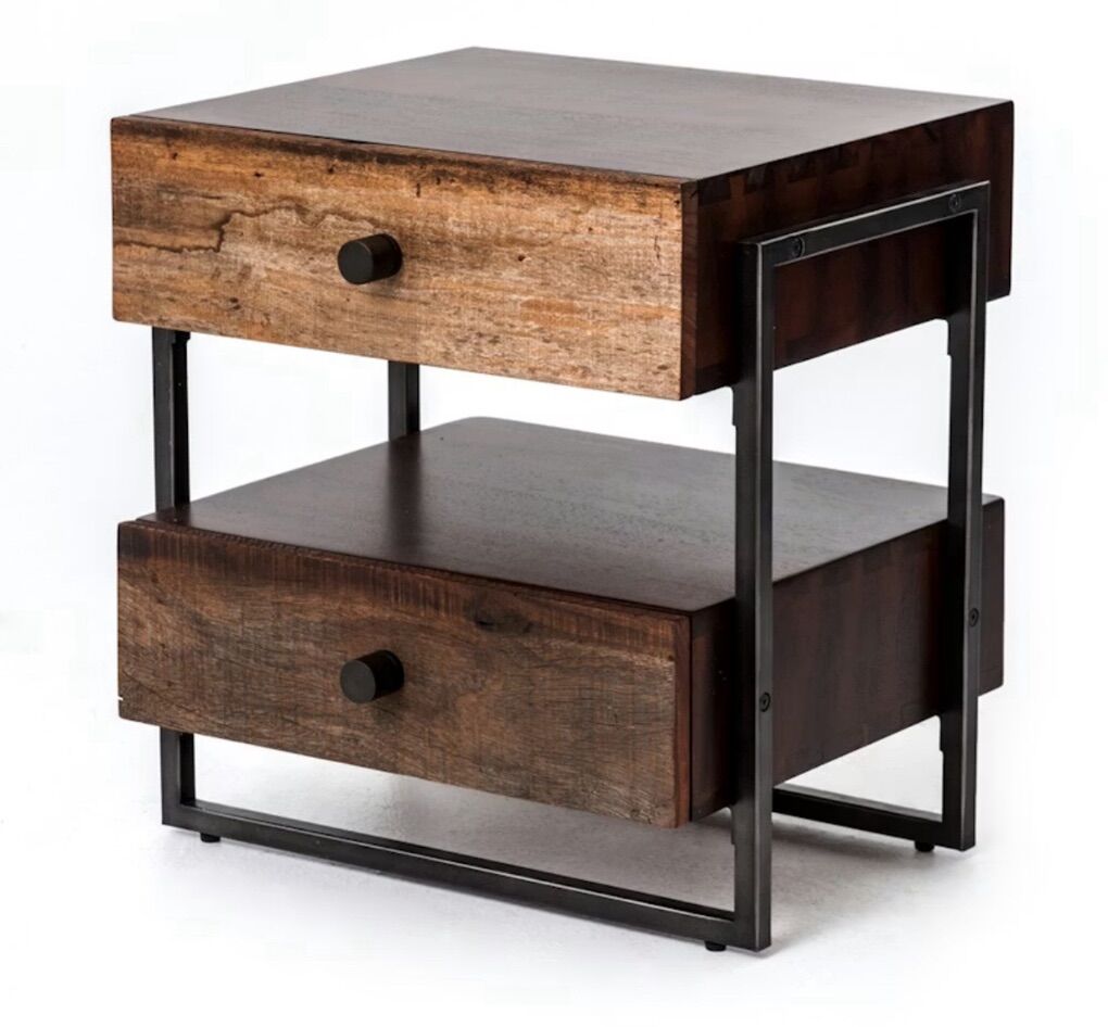 Four Hands Milo Industrial Solid Wood Night Stands