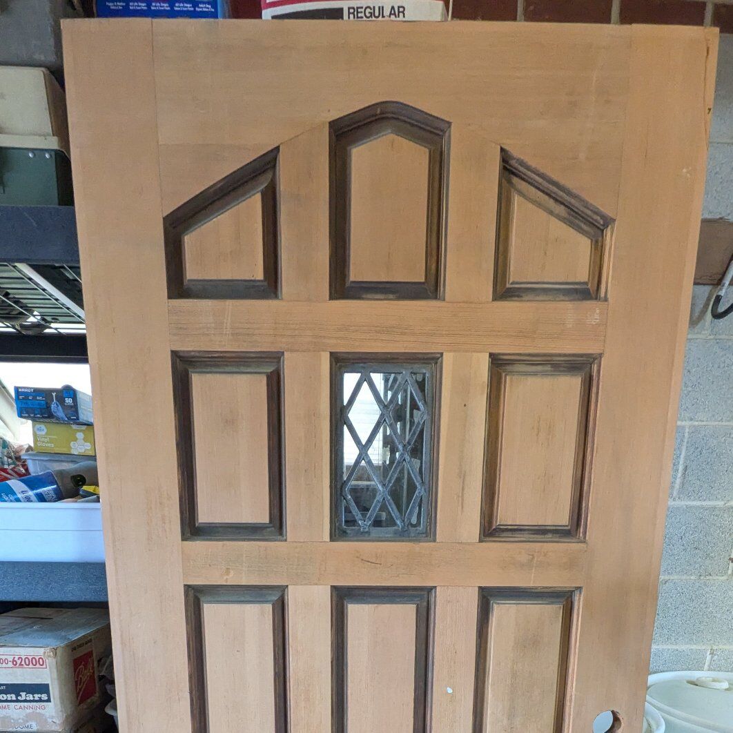 Solid wood exterior door