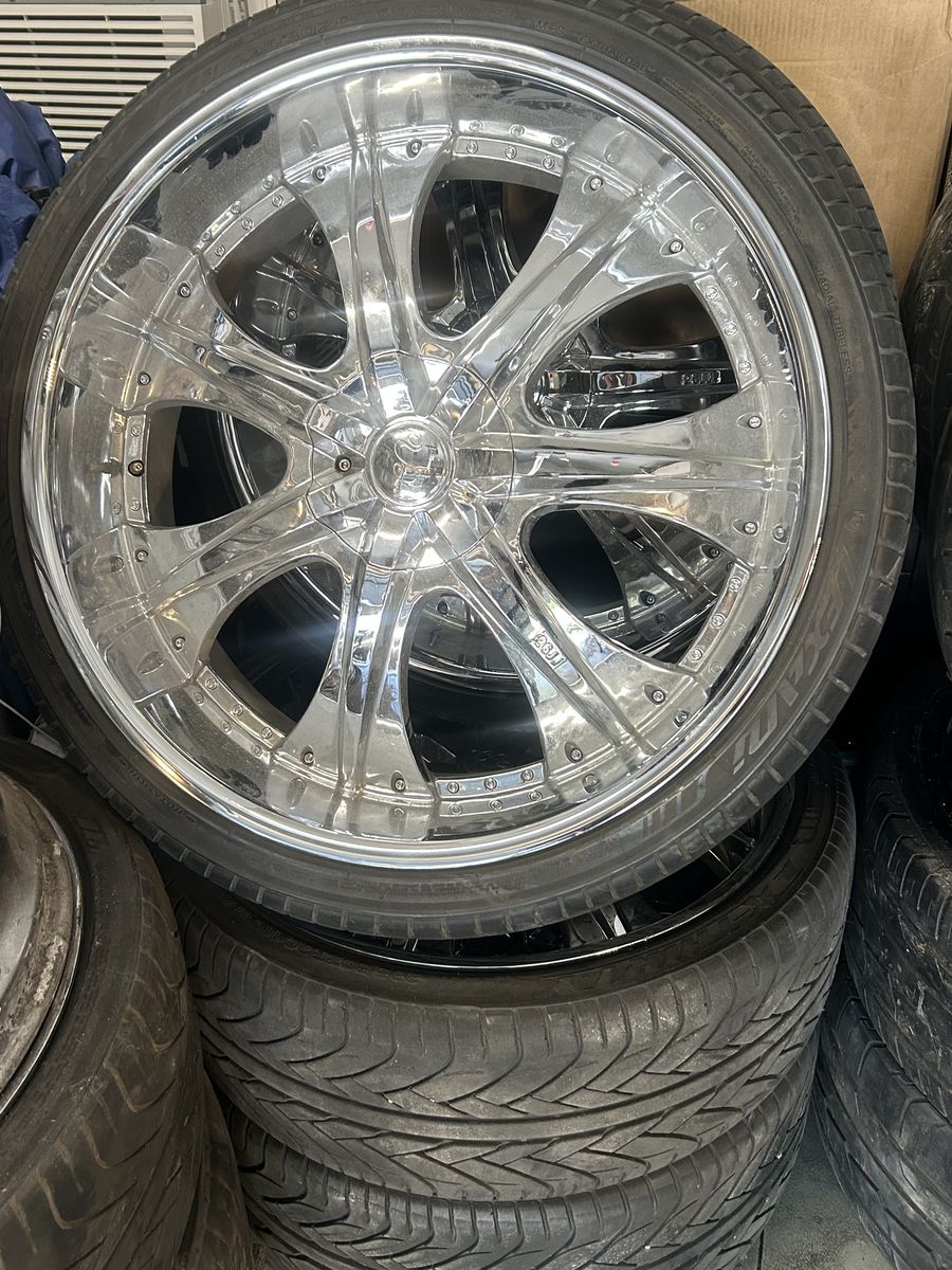 26  Chrome Rims With Tires