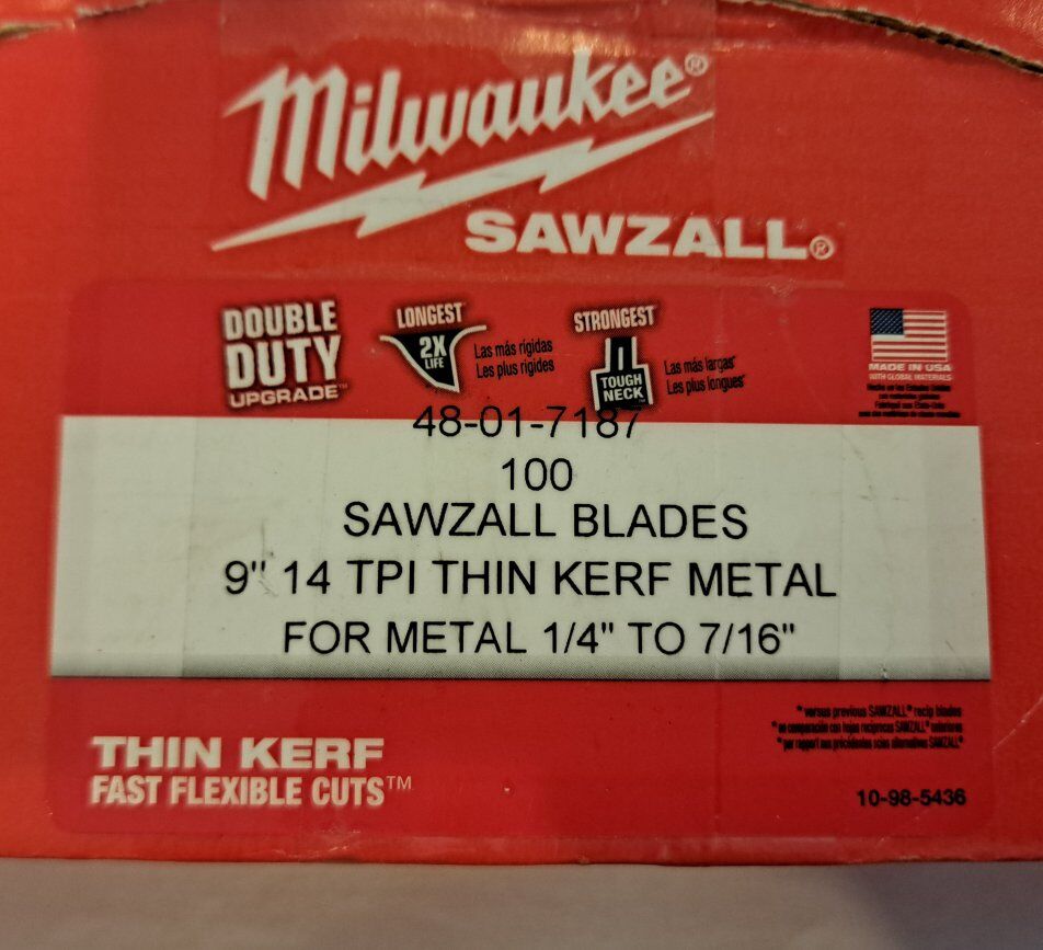 Milwaukee Sawzall blades
