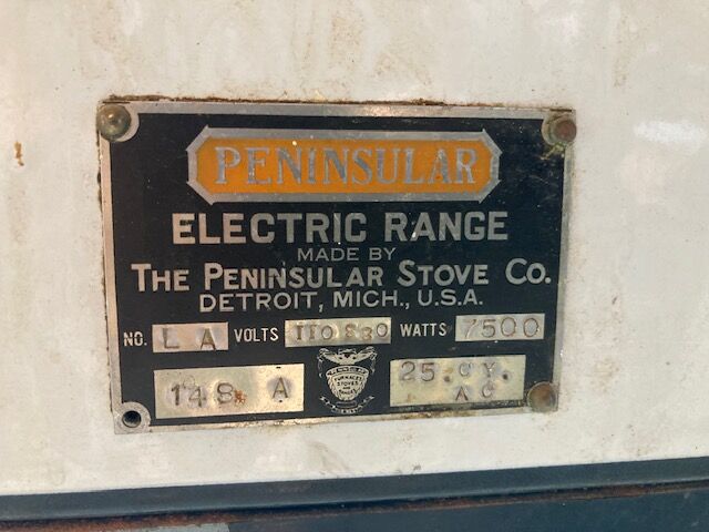 Peninsular Antique Electric Range/Oven for sale