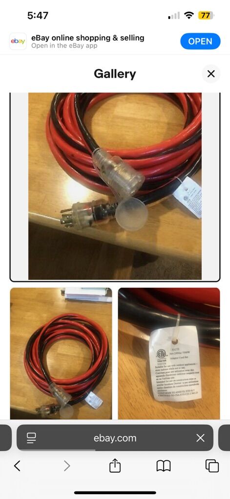 25 foot generator cord, great shape