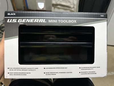 U.S. General Black Mini Toolbox 72431 - Brand New in Box