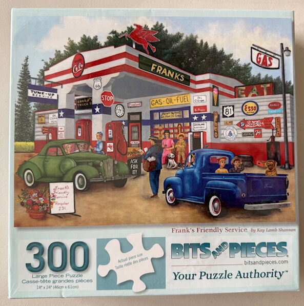 NEW 300 Piece Jigsaw Puzzle, Frank's Friendly Service, by Bits and Pieces