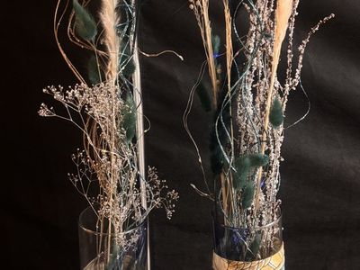Matching Decorative Floor Vase Arrangements - Modern Farmhouse Decor