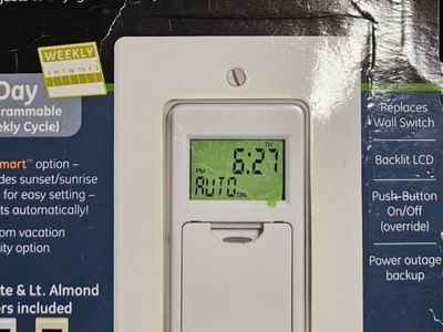 GE SunSmart In-Wall Digital Timer Switch - White/Light Almond