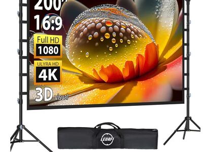 200" Outdoor Projector Screen w/ Stand - NEW