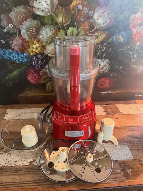 Red Cuisinart Elite 12 C. Food Processor