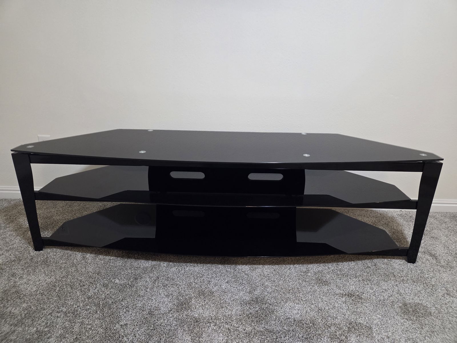 Entertainment center/TV stand glass and metal frame