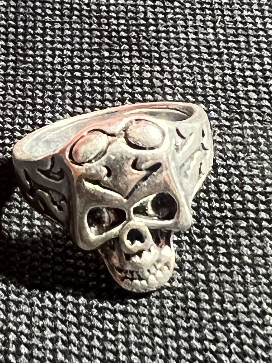 Skull Ring Unique Design Silver Tone Fashion Jewelry Accessory Statement Piece Size-7.5