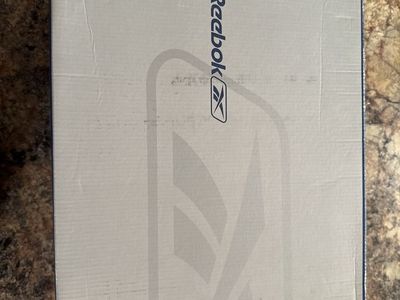 Reebok Hexalite White Navy LOGO men size 14 basketball sneakers BRAN NEW