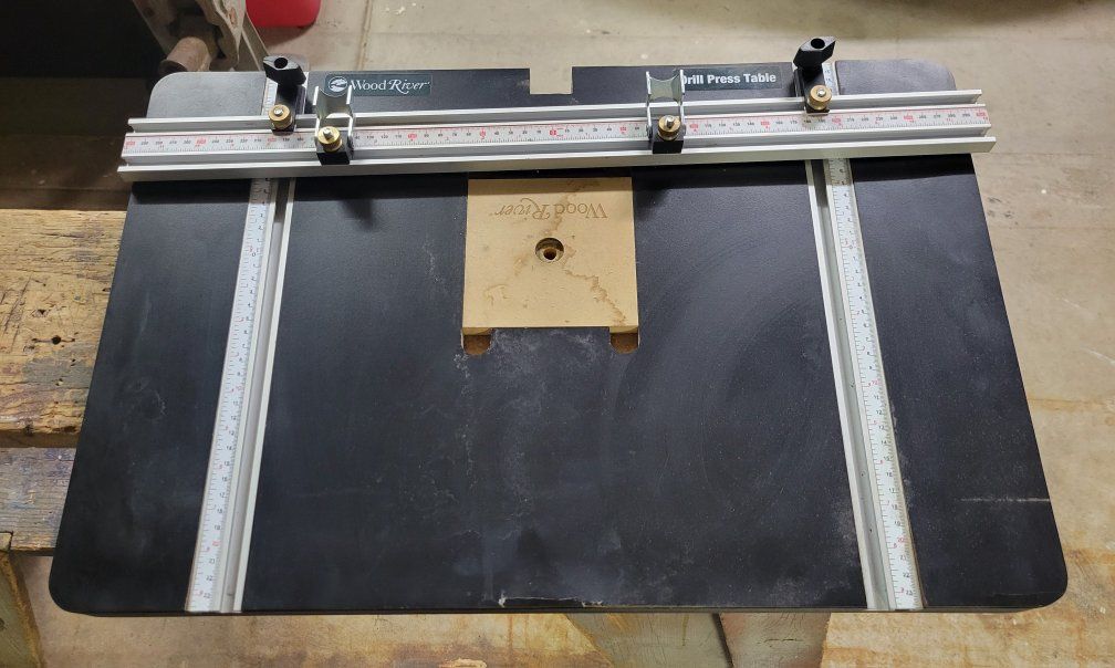 Wood River Drill Press Table with Fence & Scales - Precision Woodworking Accessory