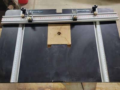 Wood River Drill Press Table with Fence & Scales - Precision Woodworking Accessory