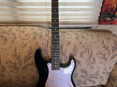 RockJam Electric Guitar Black with Gig Bag