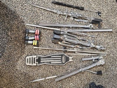 Drum Hardware Lot - Cymbal Stands, Kick Pedal & Mounting Accessories