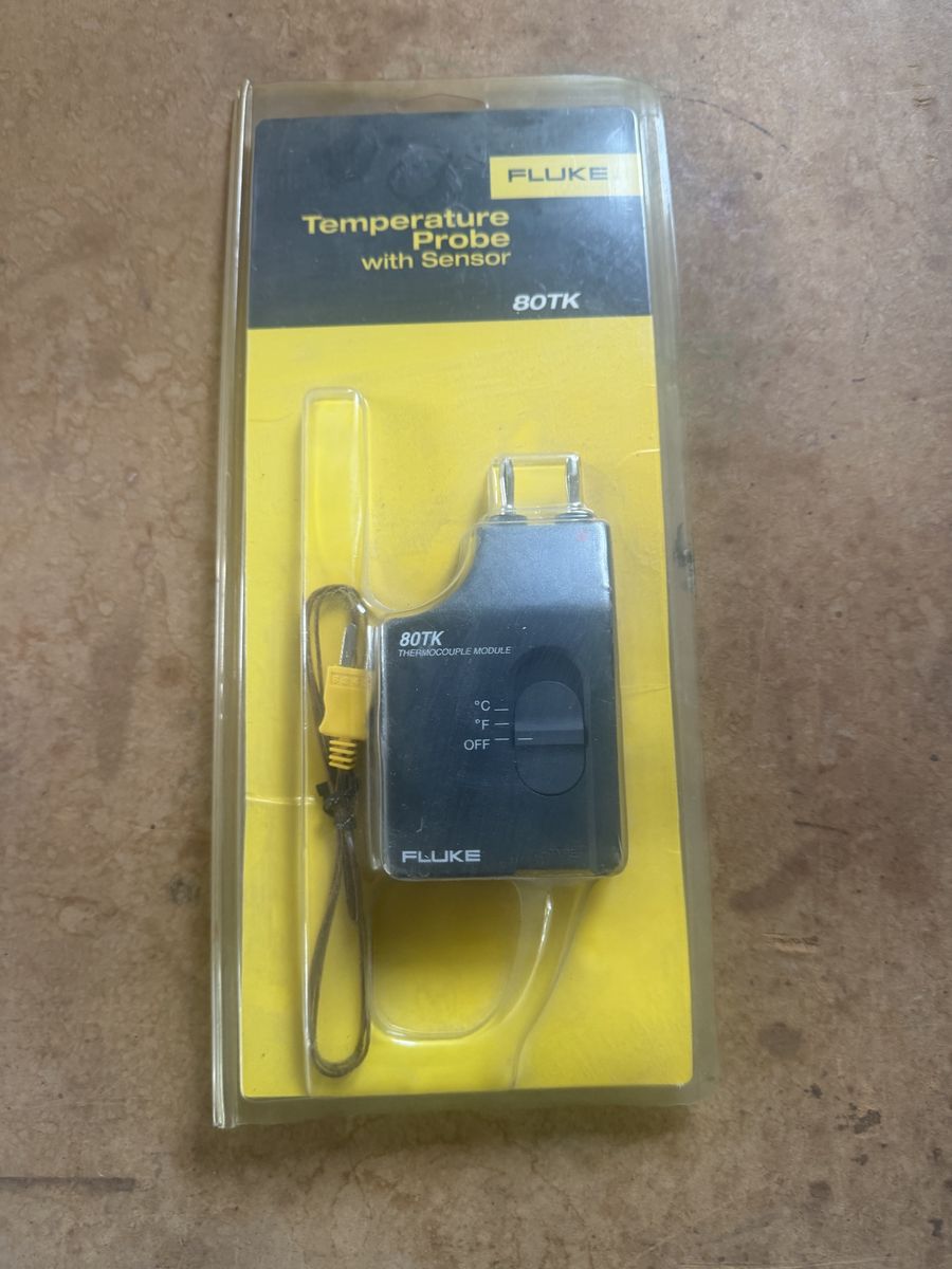 Fluke 80TK Thermocouple Temperature Probe Module with Sensor