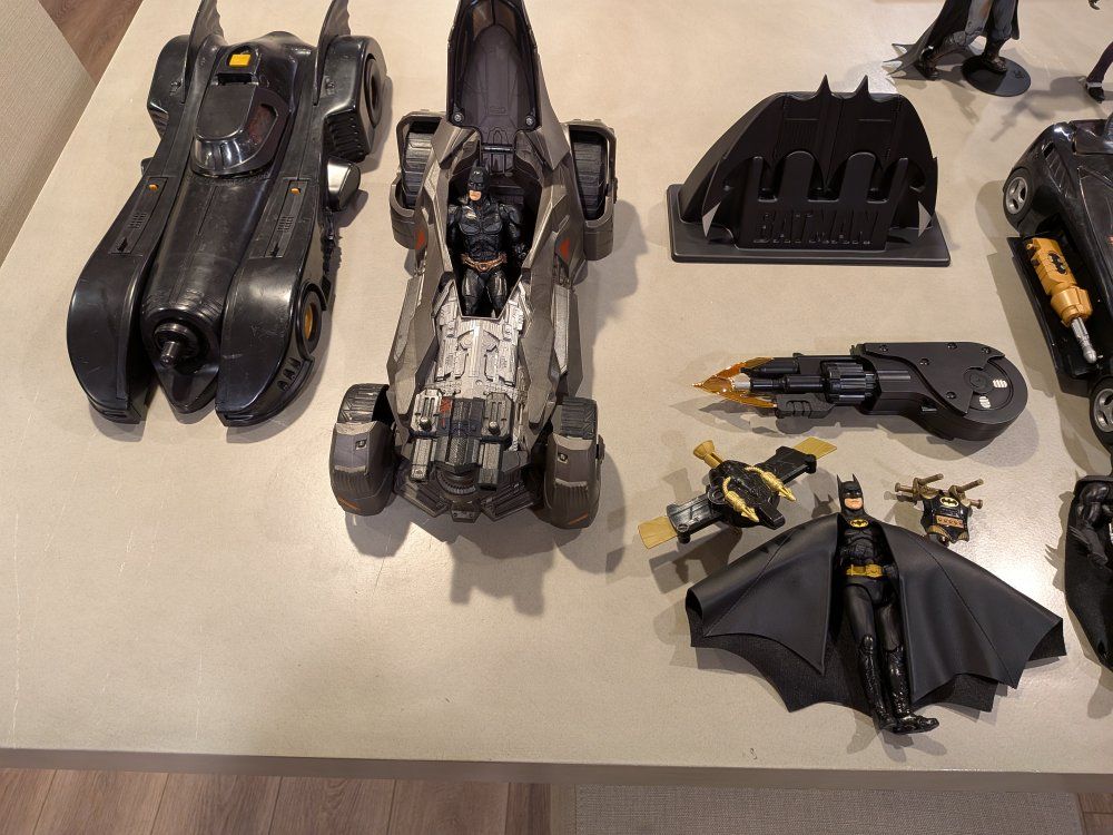 Large Batman Action Figure & Vehicle Lot - Batmobile, Figures & Accessories