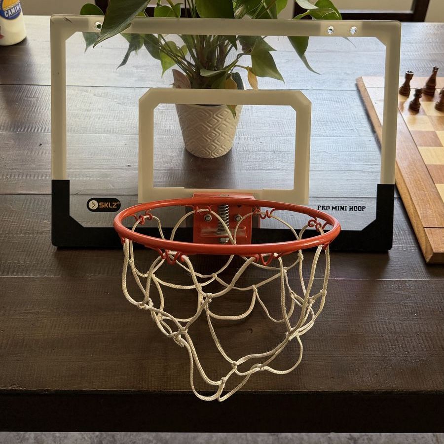 SKLZ Pro Mini Hoop Basketball System with Clear Backboard - Indoor Over-the-Door/Wall Mount
