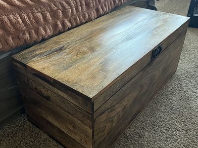 Solid Mango Wood Storage Chest / Coffee Table