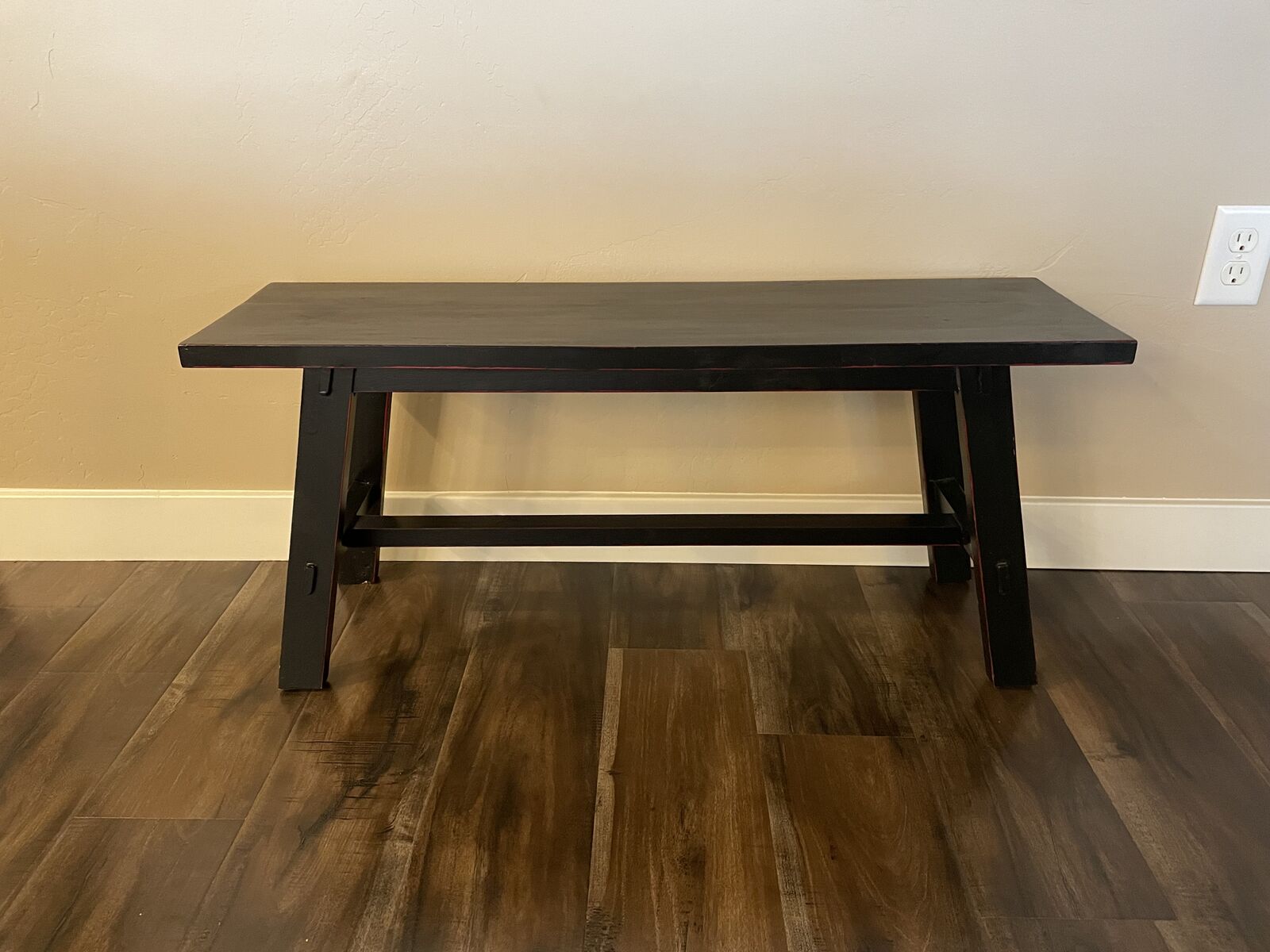 Black Wood Bench