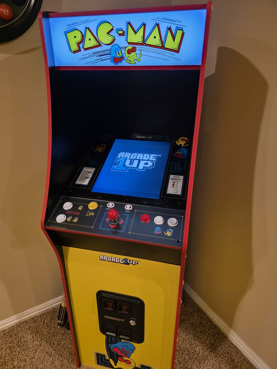 Arcade1Up PAC-Man Deluxe Arcade Machine for Home - 5 Feet Tall - 14 Classic Games