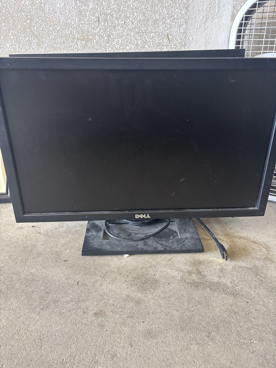 Dell Computer Monitor - Black, Used, Standard Display for Home or Office