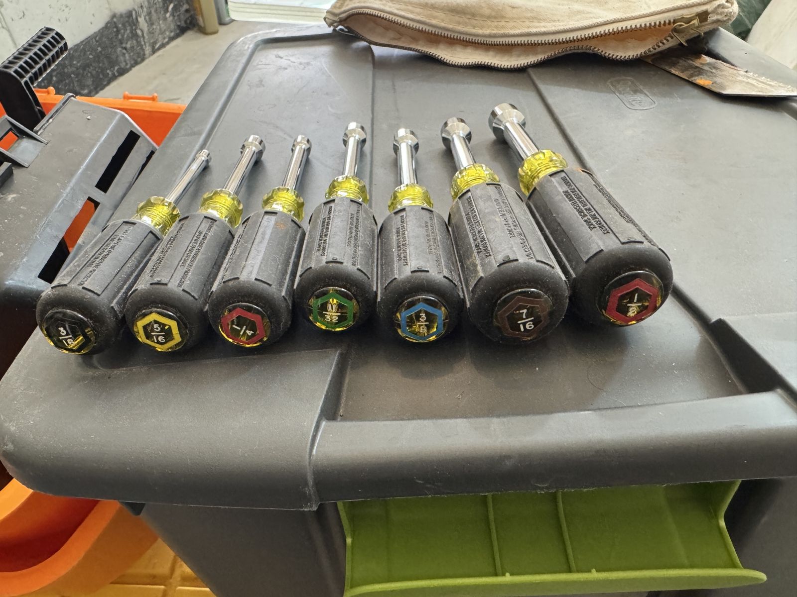 Klein Tools Nut Driver Set (7pc) w/ Bag – Like New