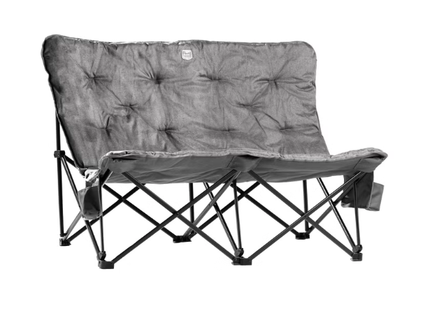 Timber Ridge Butterfly Padded Folding Loveseat Chair - Camping Hunting Tailgating